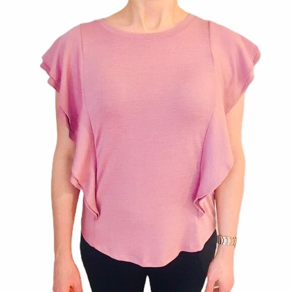 GAP Tops - Gap Pink Ruffle Sleeve Top